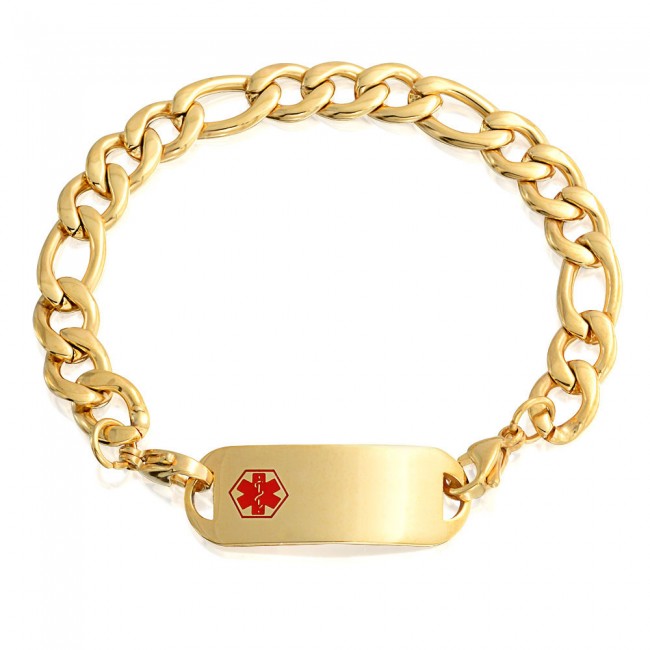 Jewelry Mens Stainless Medical Alert ID Tag Bracelet Minos Jewelry ...
